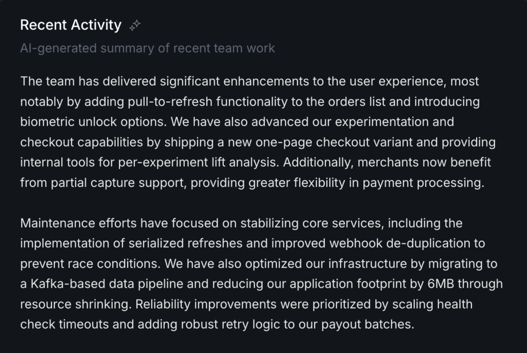 Auditable work: account for significant efforts without needing to review tickets