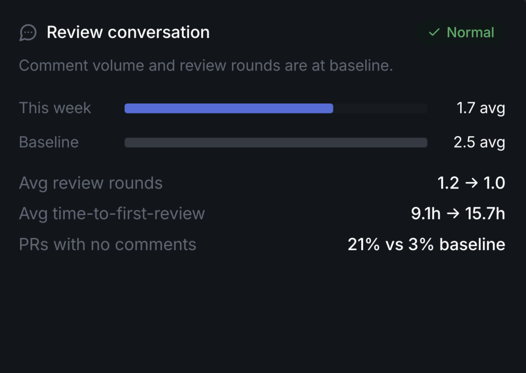Review conversation: identify review bottlenecks before they land on resource-constrained senior engineers